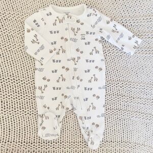 Carter's Unisex Baby Animal's Zipper Footie Size 3 Months